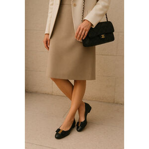 Bruno Magli Classic Bow Flats Elegant Minimalist Italian Workwear Spring Summer